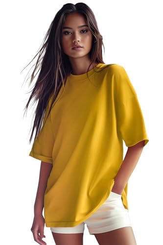 Reichstadt Damen Oversized T-Shirt 24RSW058 Yellow S von Reichstadt