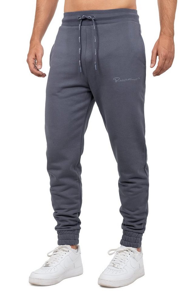 Reichstadt Jogginghose Herren Regular Fit Sporthose Marken-Stick Anthracite XXL 23RS035 Mit eleganten Details von Reichstadt