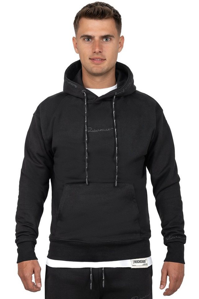 Reichstadt Kapuzenpullover Herren Regular Fit Hoodie Marken-Stick 23RS034 mit Eleganten Details von Reichstadt