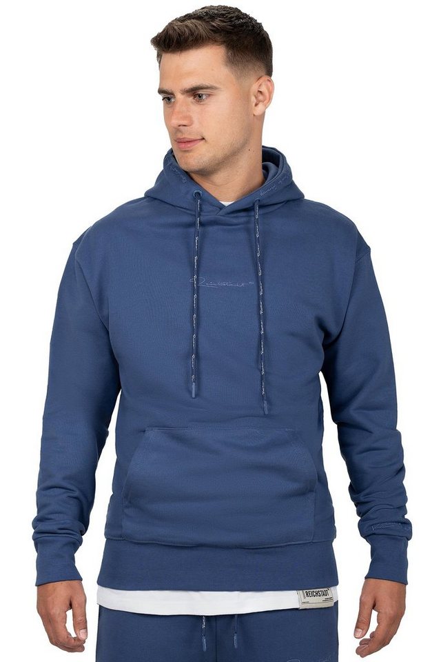 Reichstadt Kapuzenpullover Herren Regular Fit Hoodie Marken-Stick 23RS034 mit Eleganten Details von Reichstadt
