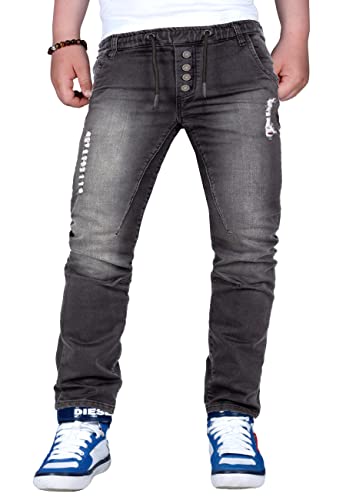 Reichstadt Kinder Jogging Jeans RS105-bans, Schwarz, 122/128 von Reichstadt