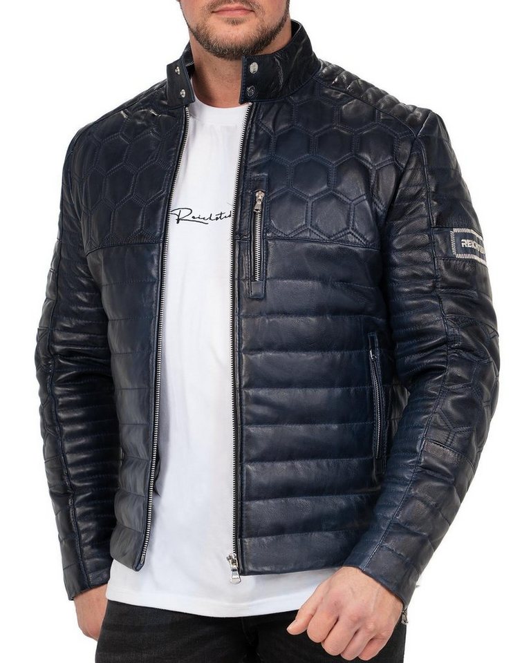 Reichstadt Lederjacke Herren ECHTLEDER Jacke 22RS31LUX (1-St) Edles Design Wabenmuster von Reichstadt