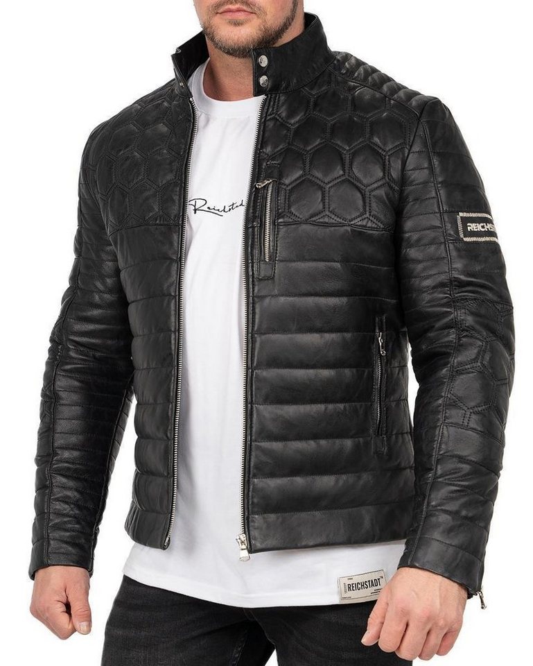 Reichstadt Lederjacke Herren Jacke Echtleder 22RS31LUX Brusttasche mit Reißverschluss von Reichstadt
