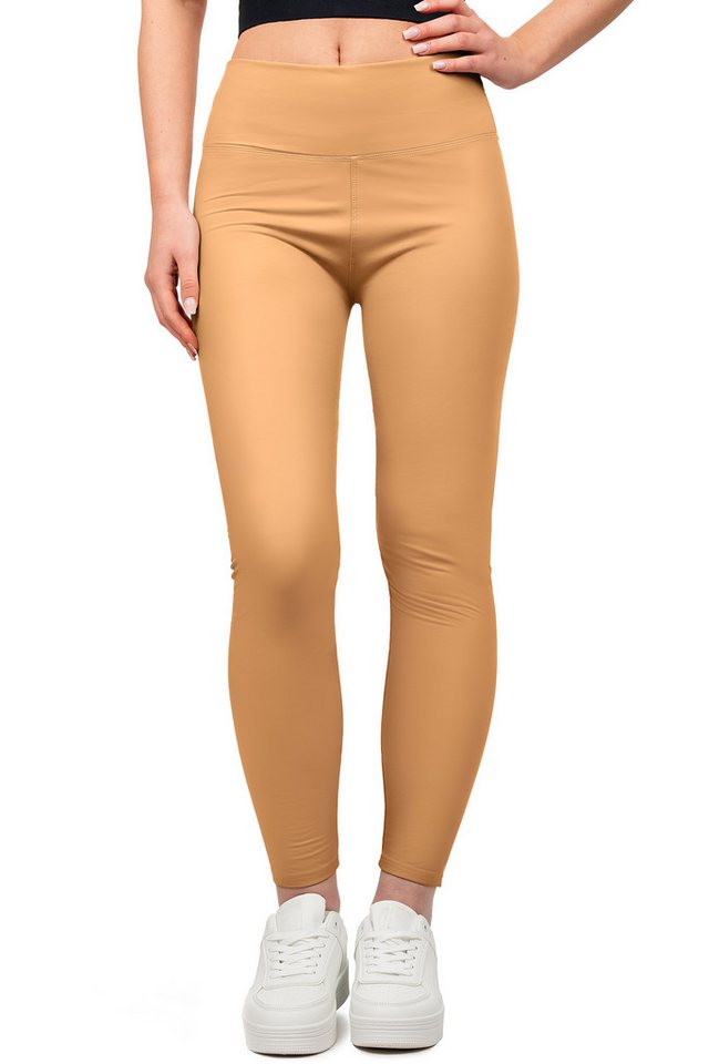 Reichstadt Leggings Damen Skinny Fit Hose High Waist 25RSW066 aus elastischem Lederimitat von Reichstadt