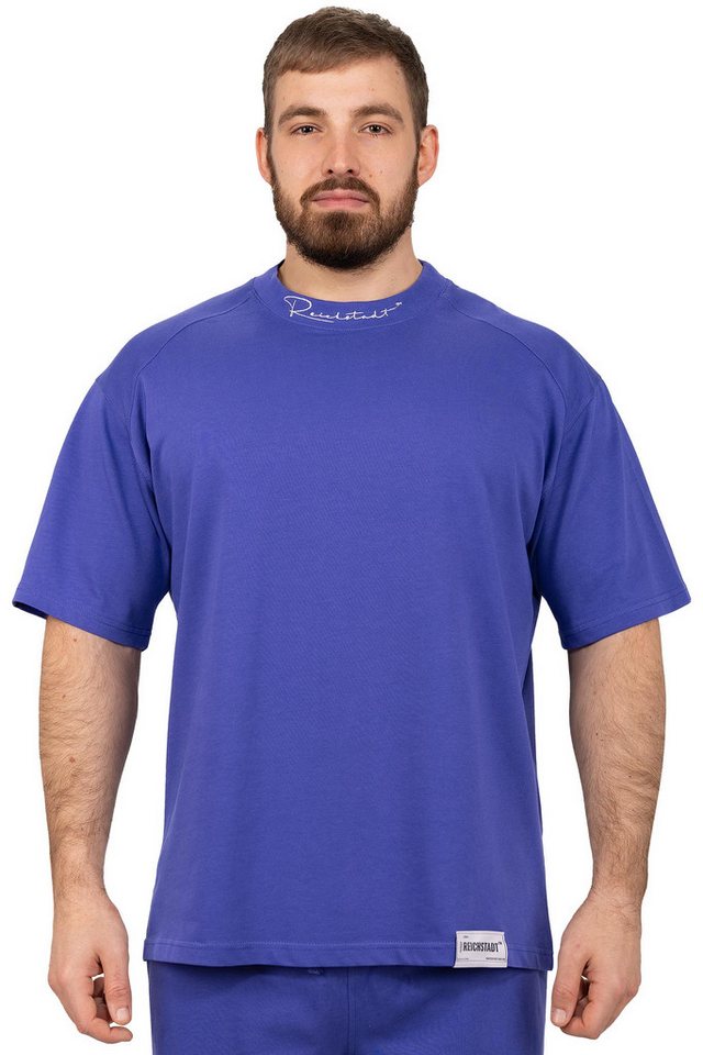 Reichstadt Trainingsshirt Herren Relaxed Fit Sport Hemd S-23RS041 mit Stitching am Kragen von Reichstadt