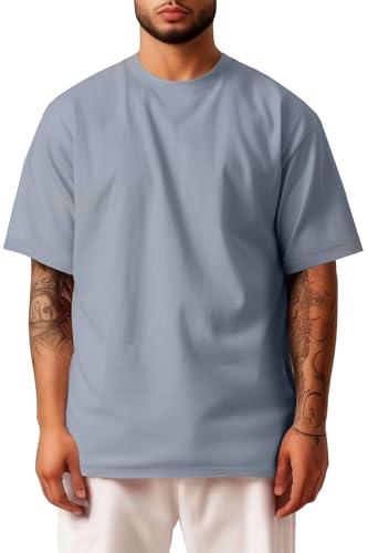 Reichstadt Oversized Herren T-Shirt 25RS070 Light Blue XL von Reichstadt