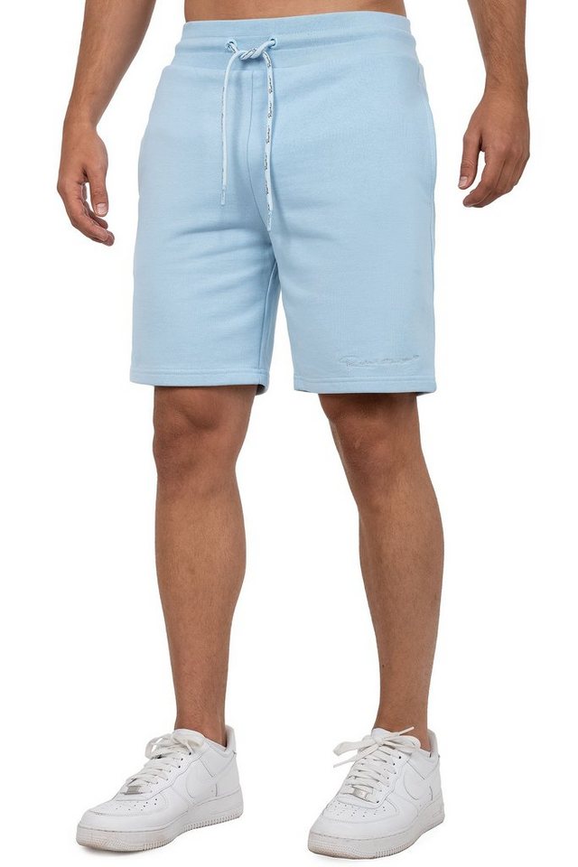 Reichstadt Shorts Herren regular fit Kurze Hose Marken-Stick 23RS036 Baby Blue XXL mit Stitching am Hosenbein von Reichstadt