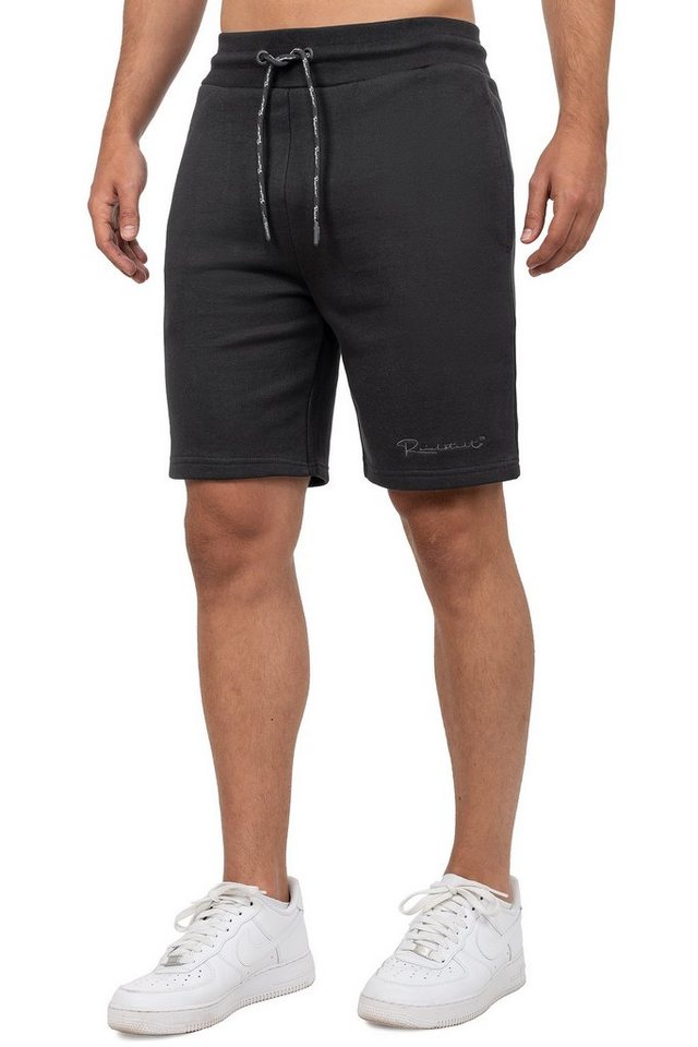 Reichstadt Sweatshorts Herren Regular Fit Kurze Hose Marken-Stick 23RS036 mit Stitching am Hosenbein von Reichstadt
