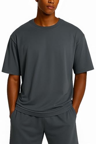 Reichstadt Shoulder Drop Herren T-Shirt 25RS071 Dark Grey XXL von Reichstadt