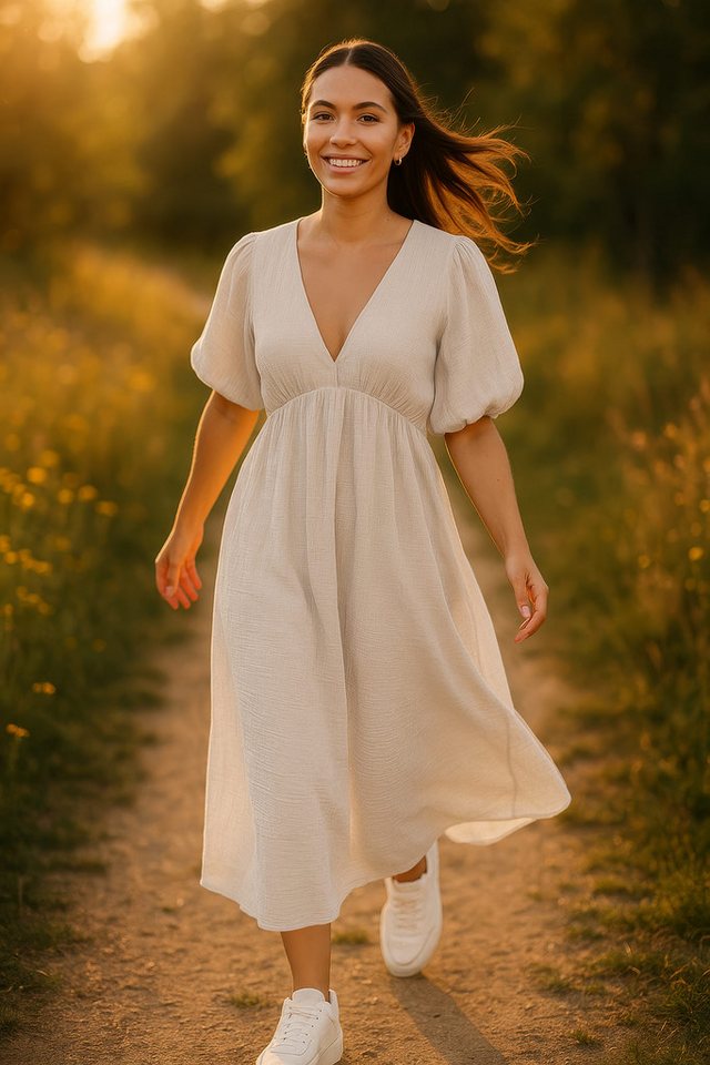 Reichstadt Sommerkleid Damen Musselin 25RSW077 von Reichstadt