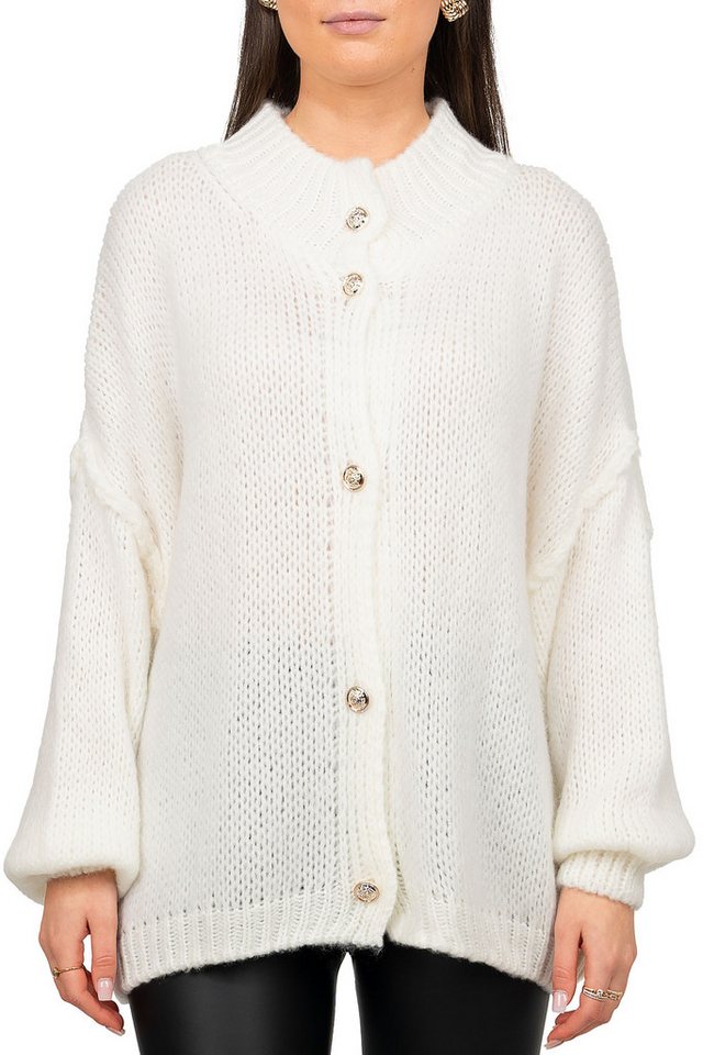 Reichstadt Strickjacke Damen Relaxed Fit Pullover Musselin 25RSW068 (1-tlg) Oversized-Look von Reichstadt