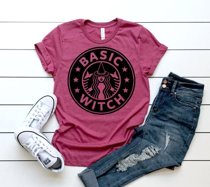 Basic Hexen Halloween Shirt, Halloween, Geist, Orange, Trinkshirt, Lustige Party, Starbucks Hexe von ReidGreyandCo