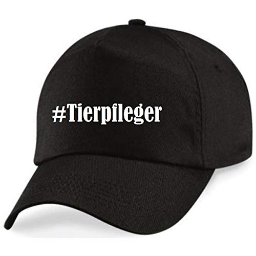 Reifen-Markt Base Cap Hashtag #Tierpfleger Größe Uni Farbe Schwarz Druck Weiss von Reifen-Markt