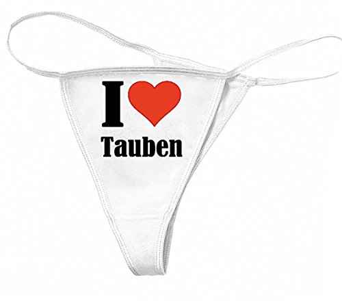Reifen-Markt Damen String-Tanga I Love Tauben Größe S Farbe Weiss Druck Schwarz Reifen-Markt Damen String-Tanga I Love Tauben Größe S Farbe Weiss Druck Schwarz von Reifen-Markt