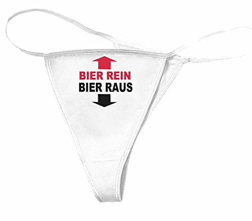 Reifen-Markt Damen String-Tanga Motiv-401311 Größe M Farbe Weiss Druck von Reifen-Markt