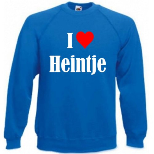 Reifen-Markt Sweatshirt Damen I Love Heintje Größe 2XL Farbe Blau Druck Weiss von Reifen-Markt