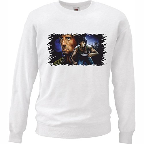 Reifen-Markt Sweatshirt Herren Rambo-Motiv08-Weiss-XL von Reifen-Markt