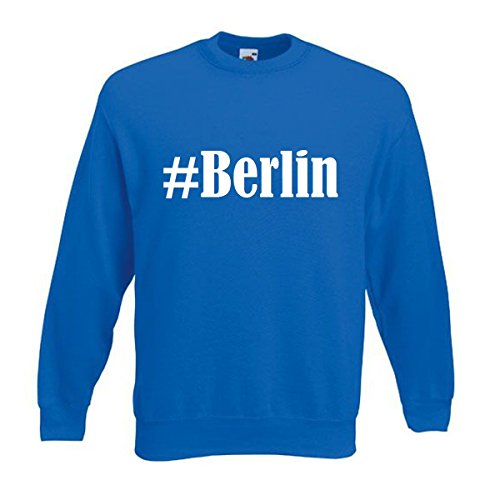 Reifen-Markt Sweatshirt Kinder #Berlin Größe 104 Farbe Blau Druck Weiss von Reifen-Markt