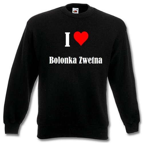 Reifen-Markt Sweatshirt Kinder I Love Bolonka Zwetna Größe 128 Farbe Schwarz Druck Weiss von Reifen-Markt