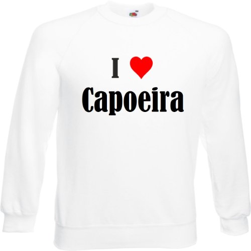 Reifen-Markt Sweatshirt Kinder I Love Capoeira Größe 104 Farbe Weiss Druck Schwarz von Reifen-Markt