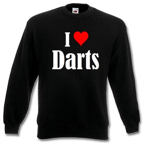 Reifen-Markt Sweatshirt Kinder I Love Darts Größe 152 Farbe Schwarz Druck Weiss von Reifen-Markt