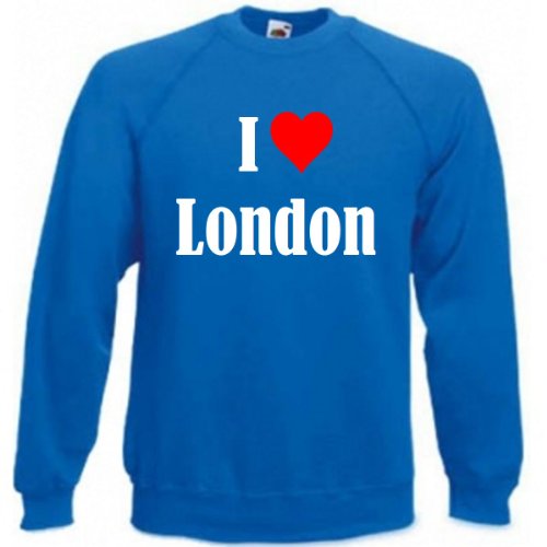 Reifen-Markt Sweatshirt Kinder I Love London Größe 152 Farbe Blau Druck Weiss von Reifen-Markt