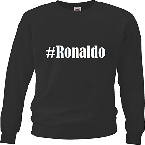 Reifen-Markt Sweatshirt Kinder #Ronaldo Größe 152 Farbe Schwarz Druck Weiss von Reifen-Markt