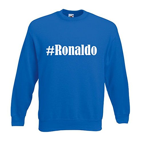 Reifen-Markt Sweatshirt Kinder #Ronaldo Größe 164 Farbe Blau Druck Weiss von Reifen-Markt