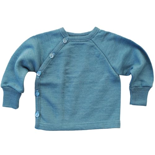 Reiff, Wickelpullover/Jacke JaPu mit Bündchen, Wolle/Seide (Aqua, 86-92) von Reiff