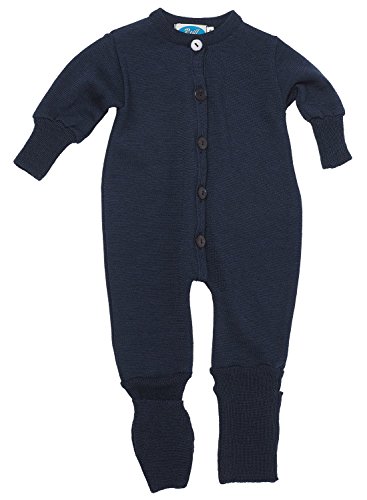 Reiff Baby Overall/Schlafanzug Frottee, 70% Merino-Schurwolle kbT. / 30% Seide (74/80, Marine) von Reiff