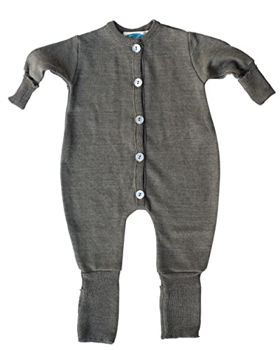 Reiff Baby Overall/Schlafanzug Frottee, 70% Merino-Schurwolle kbT. / 30% Seide (86/92, fels) von Reiff