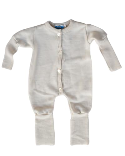 Reiff Baby Overall/Schlafanzug Frottee, 70% Merino-Schurwolle kbT. / 30% Seide (98/104, Natur) von Reiff