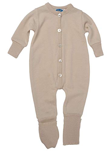 Reiff Baby Overall/Schlafanzug Frottee, 70% Merino-Schurwolle kbT. / 30% Seide (Natur, 50-56) von Reiff