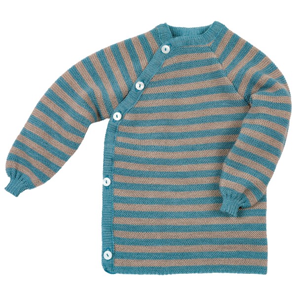 Reiff - Kid's Ringelschlüttli - Merinopullover Gr 74/80 türkis von Reiff