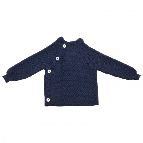 Reiff - Kid's Schlüttli Uni - Merinopullover Gr 98/104 blau von Reiff