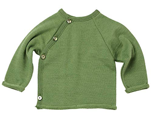 Reiff Schlüttli Wickelpullover Jacke Uni Wolle/Seide (grün, 50/56) von Reiff