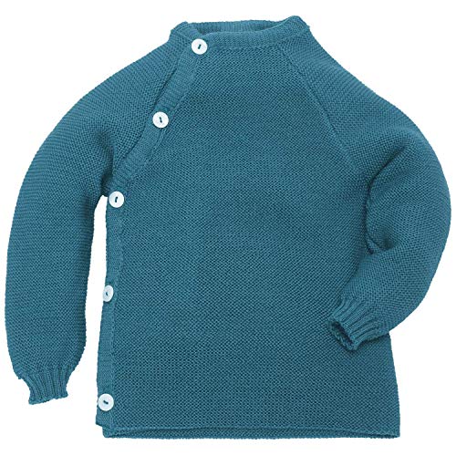 Reiff Uni Schlüttli Strickpullover Jacke Merino Schurwolle Öko kbT kbABio (86/92, Karibik) von Reiff