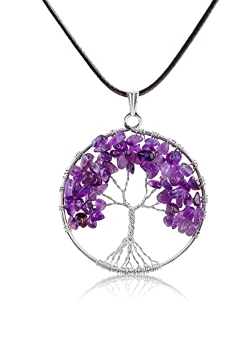 Amethyst-Stein, natürliche Heilkristalle und Steine, Kristall-Anhänger, Halskette für Damen, Glücksbringer, spirituelles Geschenk für Sie und Ihn, Schmuck für Damen und Herren Amethyst-Stein, natürliche Heilkristalle und Steine, Kristall-Anhänger, Halskette für Damen, Glücksbringer, spirituelles Geschenk für Sie und Ihn, Schmuck für Damen und Herren von Reikved