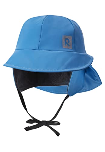 Reima Kinder Regenhut Rainy, wasserdichte Kopfbedeckung mit Ohrenschützer und Reflektoren, Unisex Regenbekleidung für Mädchen und Jungen Denim Blue 46 von Reima