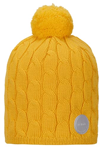 Reima Beanie Nyksund Orange Yellow - Bommelmütze - Wintermütze - Kindermütze - Unisex - nordisch - Mütze für Kinder (56-58) von Reima