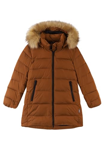 Reima Girls Lunta Winter Jacket Braun - Daunen Warme stylische Mädchen Winterjacke, Größe 110 - Farbe Cinnamon Brown von Reima