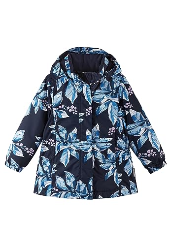Reima Girls Toki Winter Jacket Blau - Robuste wasserdichte Mädchen Winterjacke, Größe 110 - Farbe Navy II von Reima