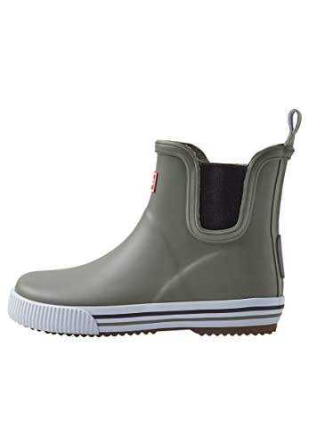 Reima Gummistiefel Ankles für Kinder, knöchelhohe, wasserdichte Kinderschuhe aus nachhaltigem Gummi, Regenstiefel für Mädchen und Jungen Greyish Green 29 von Reima