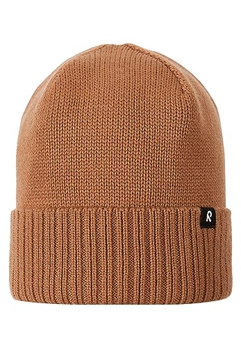 Reima Kids Kalotti Beanie Braun - Merino Trendige warme Kinder Mütze, Größe 56 - Farbe Cinnamon Brown von Reima