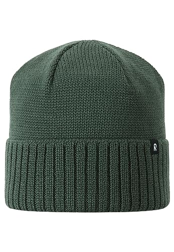 Reima Kids Kalotti Beanie Grün - Merino Trendige warme Kinder Mütze, Größe 52 - Farbe Thyme Green von Reima