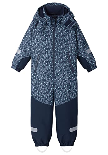 Reima Kids Kurikka Winter Overall Blau - Wasserdichter atmungsaktiver Kinder Schneeanzug, Größe 128 - Farbe Navy - Leave von Reima