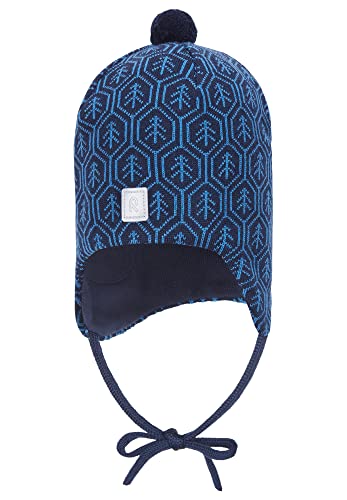 Reima Kids Kuurainen Beanie Blau - Merino Modische warme Kinder Merino Mütze, Größe 48 - Farbe Navy von Reima