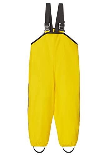 Reima Regenhose Lammikko für Kinder, wasserdichte und Winddichte Hosen für Kleinkinder (Mädchen und Jungen), aus elastischem Material und mit Fußschlaufen Yellow 116 von Reima