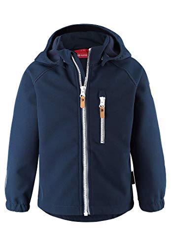 Reima Kids Vantti Jacket Blau - Wasserdichte wärmende Kinder Softshelljacke, Größe 134 - Farbe Navy von Reima