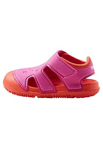 Reima Koralli Sommersandalen für Kinder mit Klettverschluss und Zehenfreiheit. Sommerschuhe mit weichem Futter und robuster EVA-Außensohle Cherry Pink 28 von Reima
